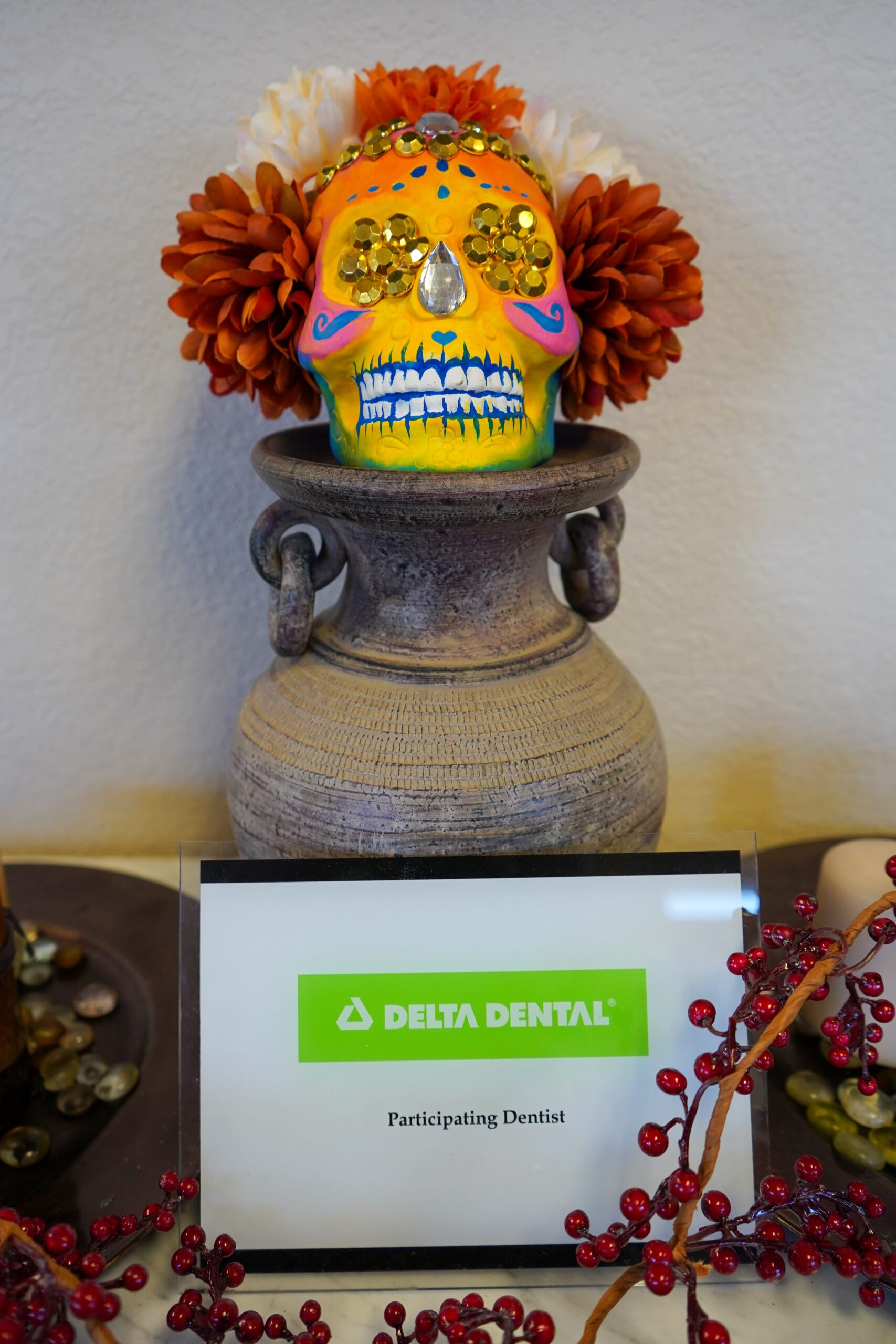 Patient reviewing dental insurance options with office staff at the dental clinic.