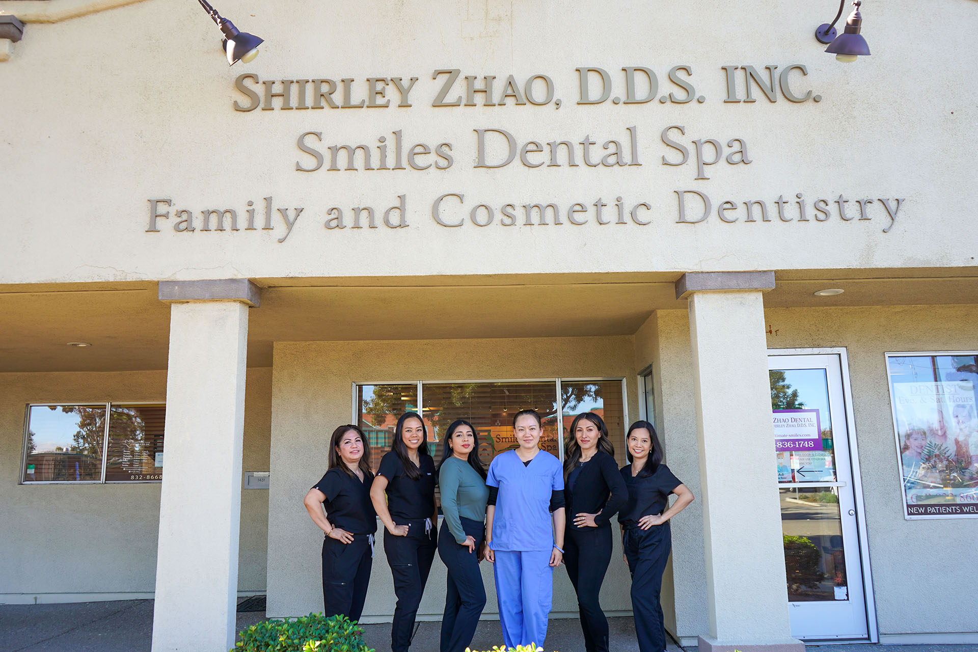 Dr. Shirley Zhao, DDS and her dental team at the Tracy, CA office