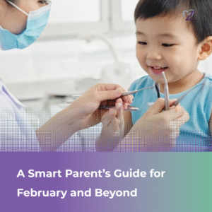 A smiling young boy at a dental check-up with Dr. Shirley Zhao in Tracy, CA, illustrating National Children’s Dental Health Month.